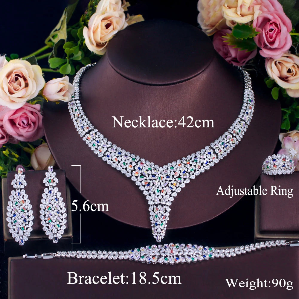 Luxury Chunky Multi Colour Cubic Zirconia Set