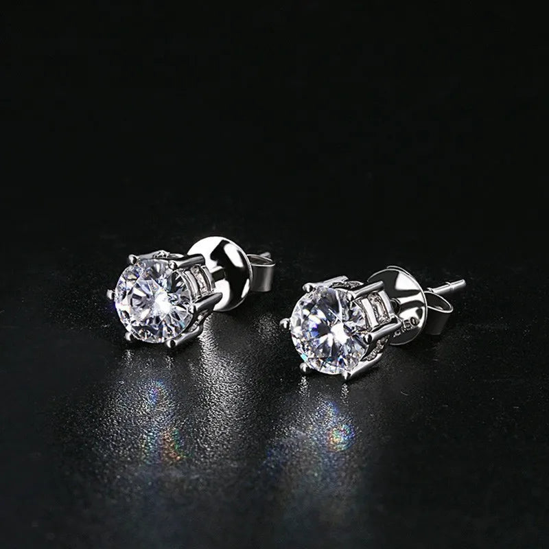 Lab Grown Diamond Ear Studs 925 Sterling Silver