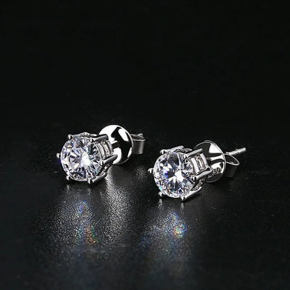 Lab Grown Diamond Ear Studs 925 Sterling Silver