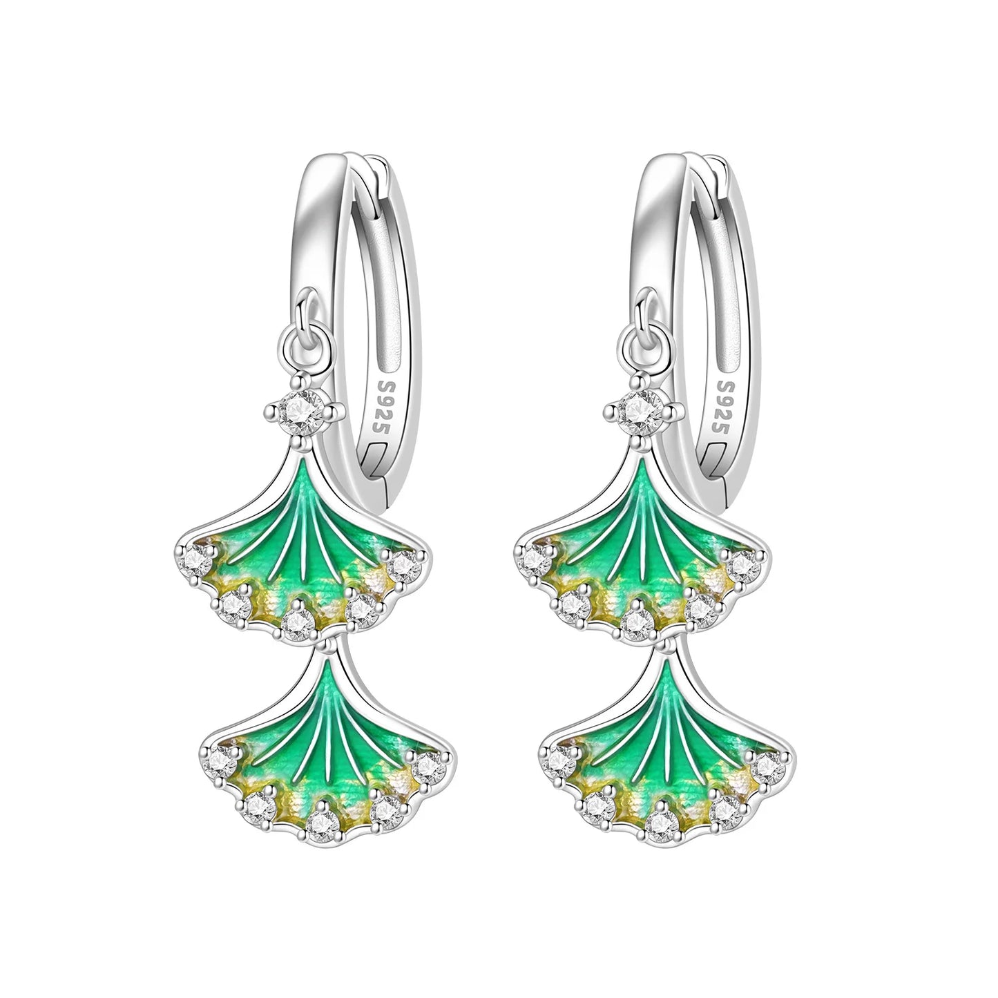 Original S925 Blue Iris Flower Earrings