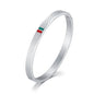Green Red Cuff Stainless Steel Bracelet