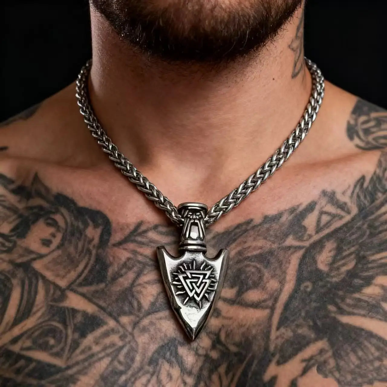 Odin Rune 316L Stainless Steel Pendant Necklace