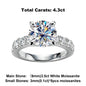 4.3ct D Color Moissanite Rings