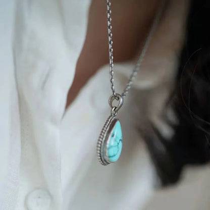 Antique Silver 925 Turquoise Necklaces