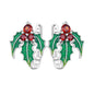 Original S925 Blue Iris Flower Earrings