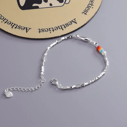 925 Sterling Silver Zircon Love Heart Bracelet