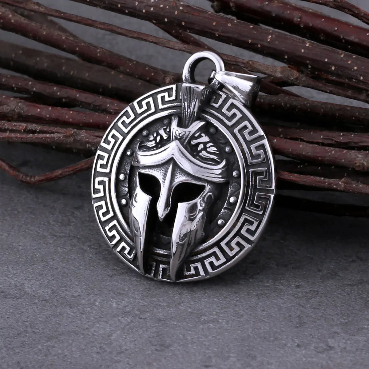 Spartan Warrior Mask Necklace