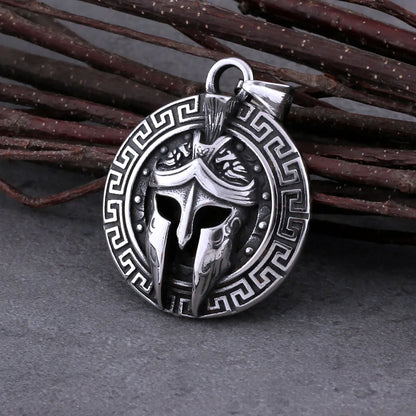 Spartan Warrior Mask Necklace