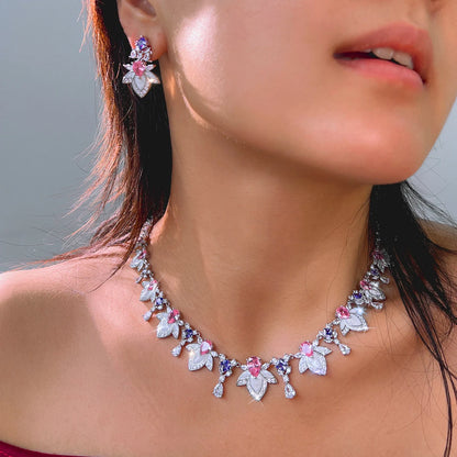 Elegant Colourful Cubic Zircon Enamel Fancy Set