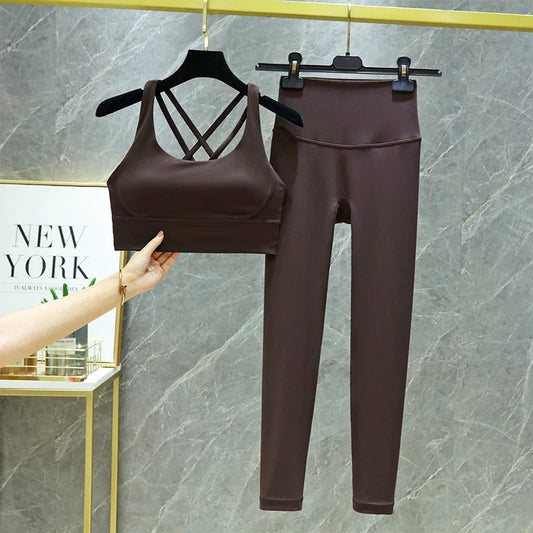 Sportwear Breathable Workout Two Pieces Suit Gym Clothes