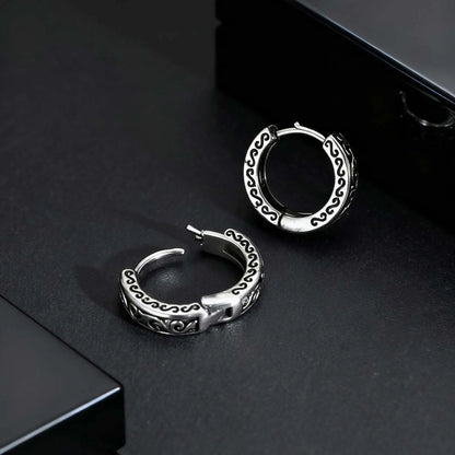 Punk Stainless Steel Hoop Earrings