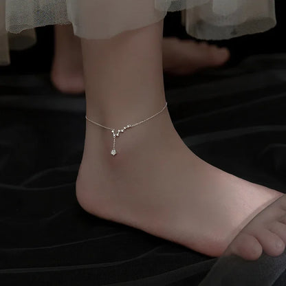 S925 Fashion Sweet Big Dipper CZ Anklets