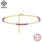 S925 Natural Turquoise Anklet