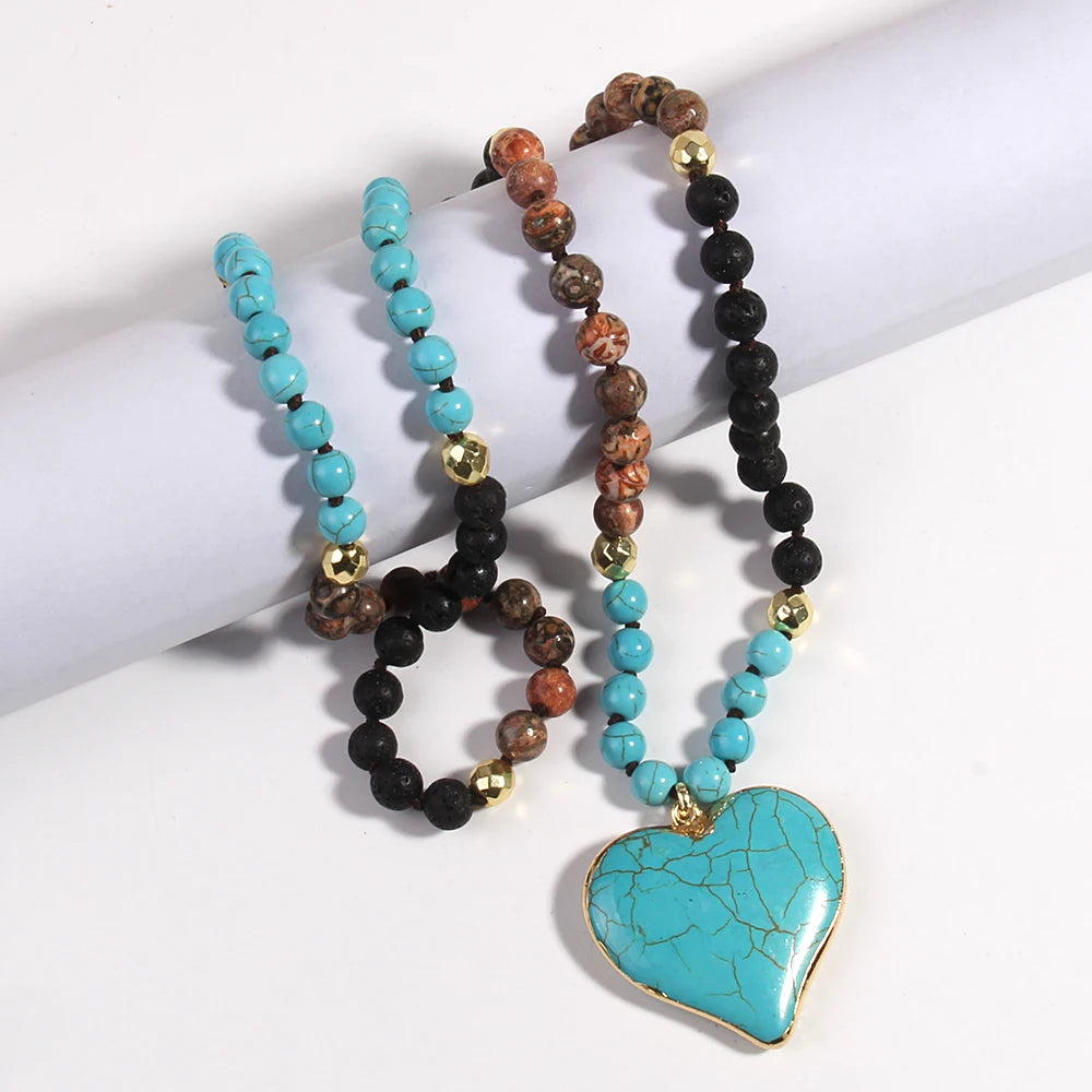 Blue Stone Bohemian Necklace