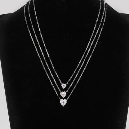 S925 Heart Cut Moissanite Pendant Necklace