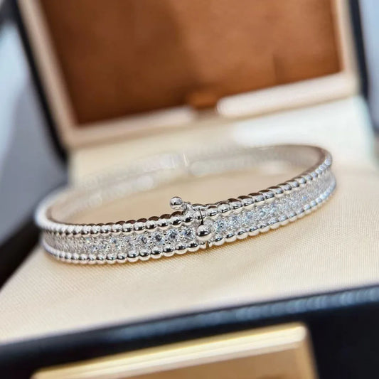 2mm Moissanite Bracelet in 925 Sterling Silver 18K Gold Plated