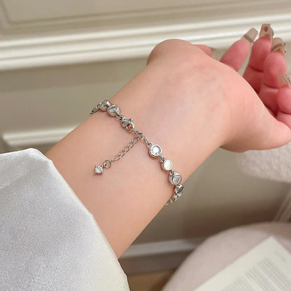 S925 Beaded Geometric Bracelet