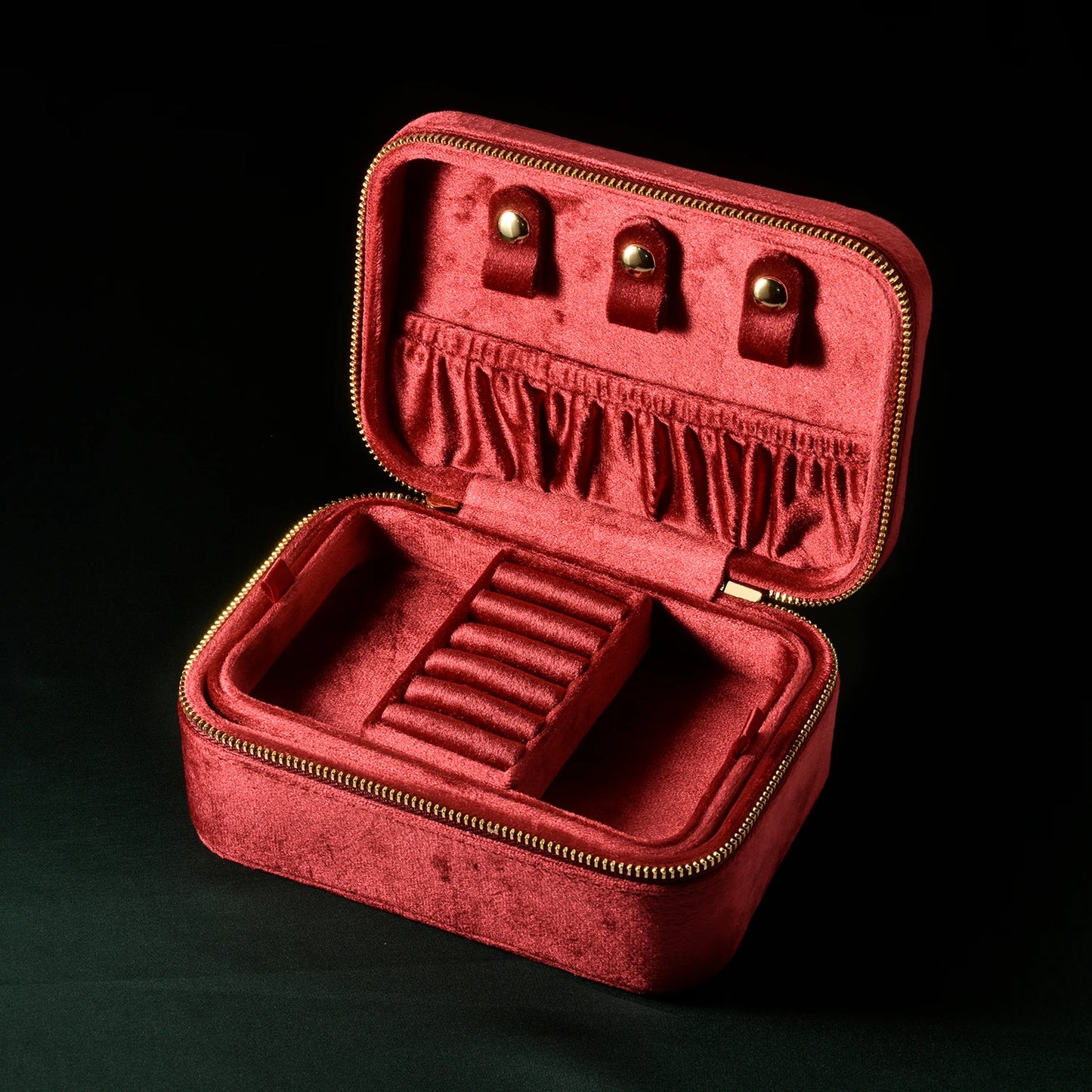 Velvet Jewelry Box Double Layer Design