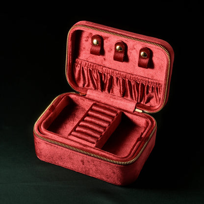 Velvet Jewelry Box Double Layer Design