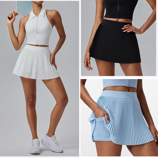 Sports Pleated Skirt Shorts