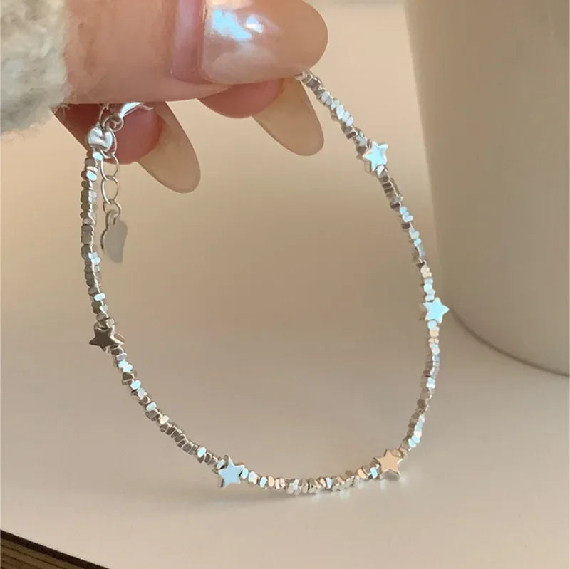 925 Sterling Silver Zircon Love Heart Bracelet