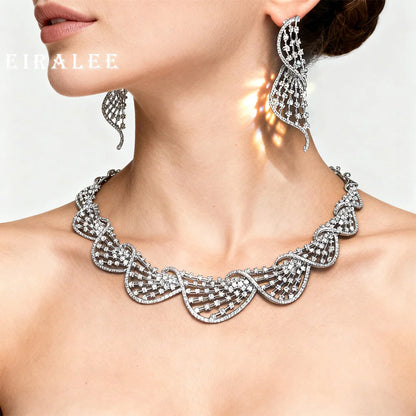 Cubic Zirconia necklace and earrings set