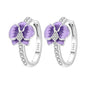 Original S925 Blue Iris Flower Earrings