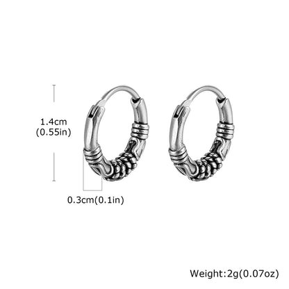 Vintage Totem Hoop Earrings