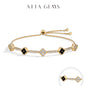 925 Sterling Silver 18k Gold Plated Tennis Bracelet