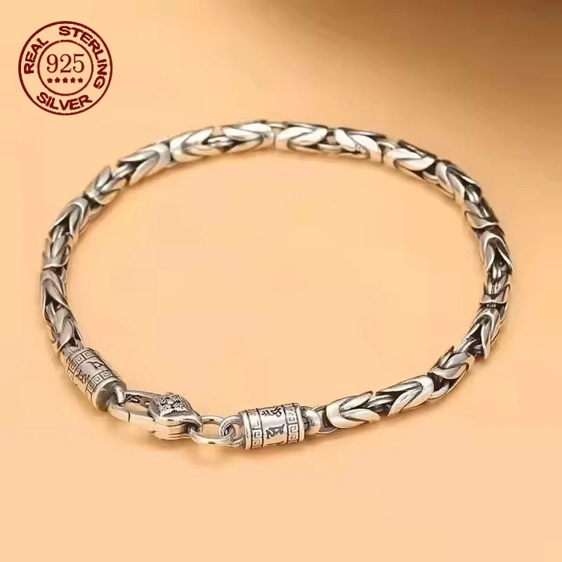 925 Sterling silver retro style bracelet