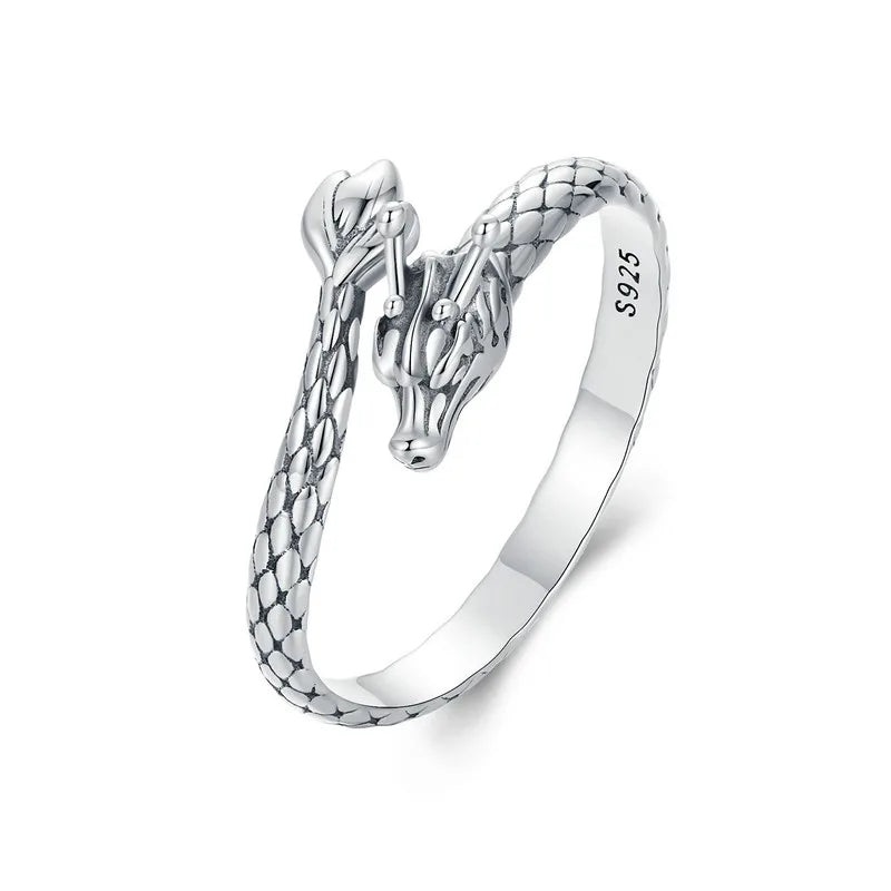 S925 Dragon Opening Ring
