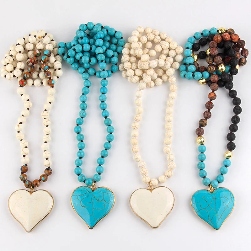 Blue Stone Bohemian Necklace