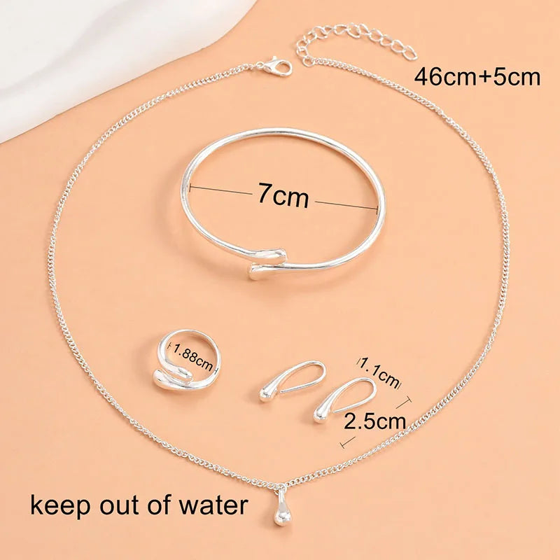Water Drop Jewellery Set