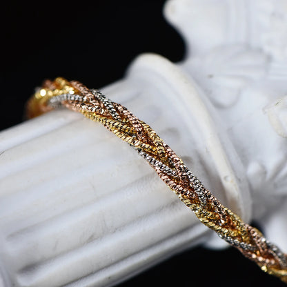 S925 Italian Style Woven Chain Bracelet