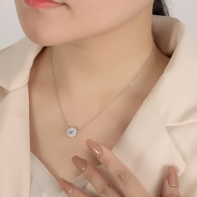 S925 Silver 1-3CT Moissanite Necklace