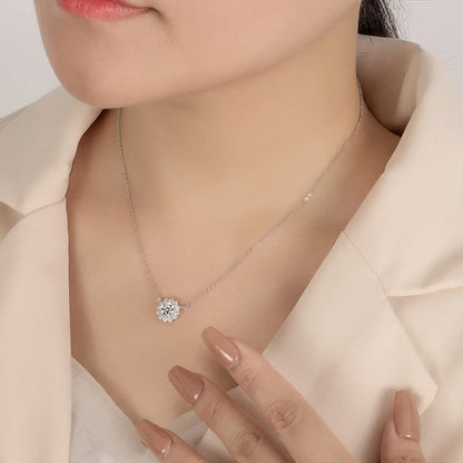 S925 Silver 1-3CT Moissanite Necklace