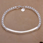 925 Sterling Silver Exquisite Solid Chain Bracelet