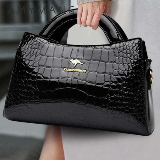 Kangaroo Brand Alligator Pu Leather Shoulder Bag