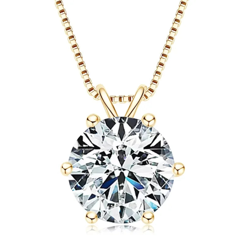 S925 0.5ct-5ct Moissanite Pendant Necklace