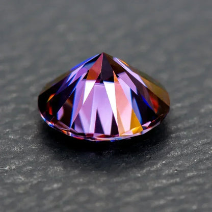 Round Cut Emperor Purple Colour Moissanite