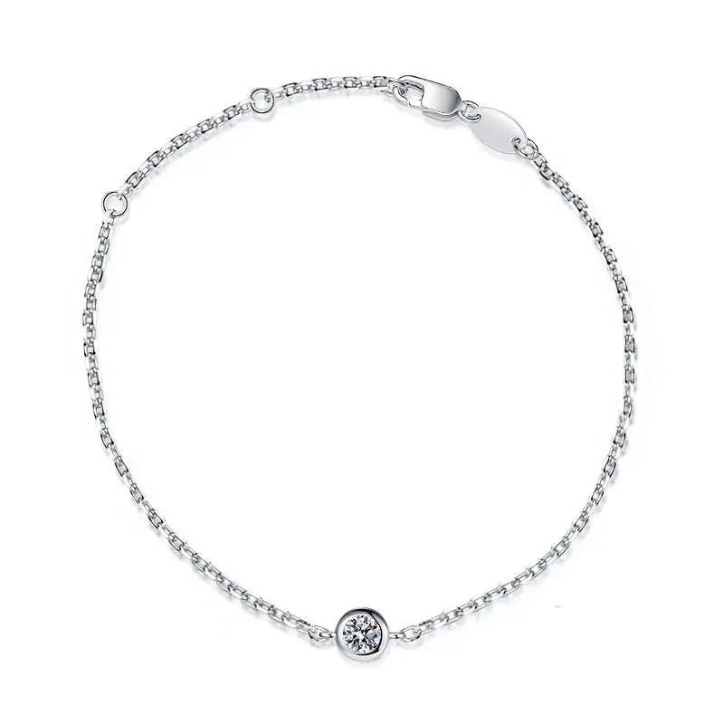 S925 Real 1 Carat Moissanite Anklet