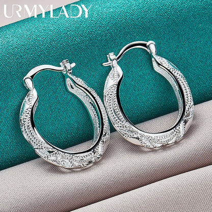 925 Sterling Silver Dragon Hollow Earrings