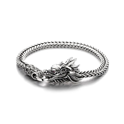 925 Sterling Silver Bracelet Vintage Dragon Chain