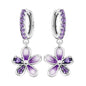 Original S925 Blue Iris Flower Earrings
