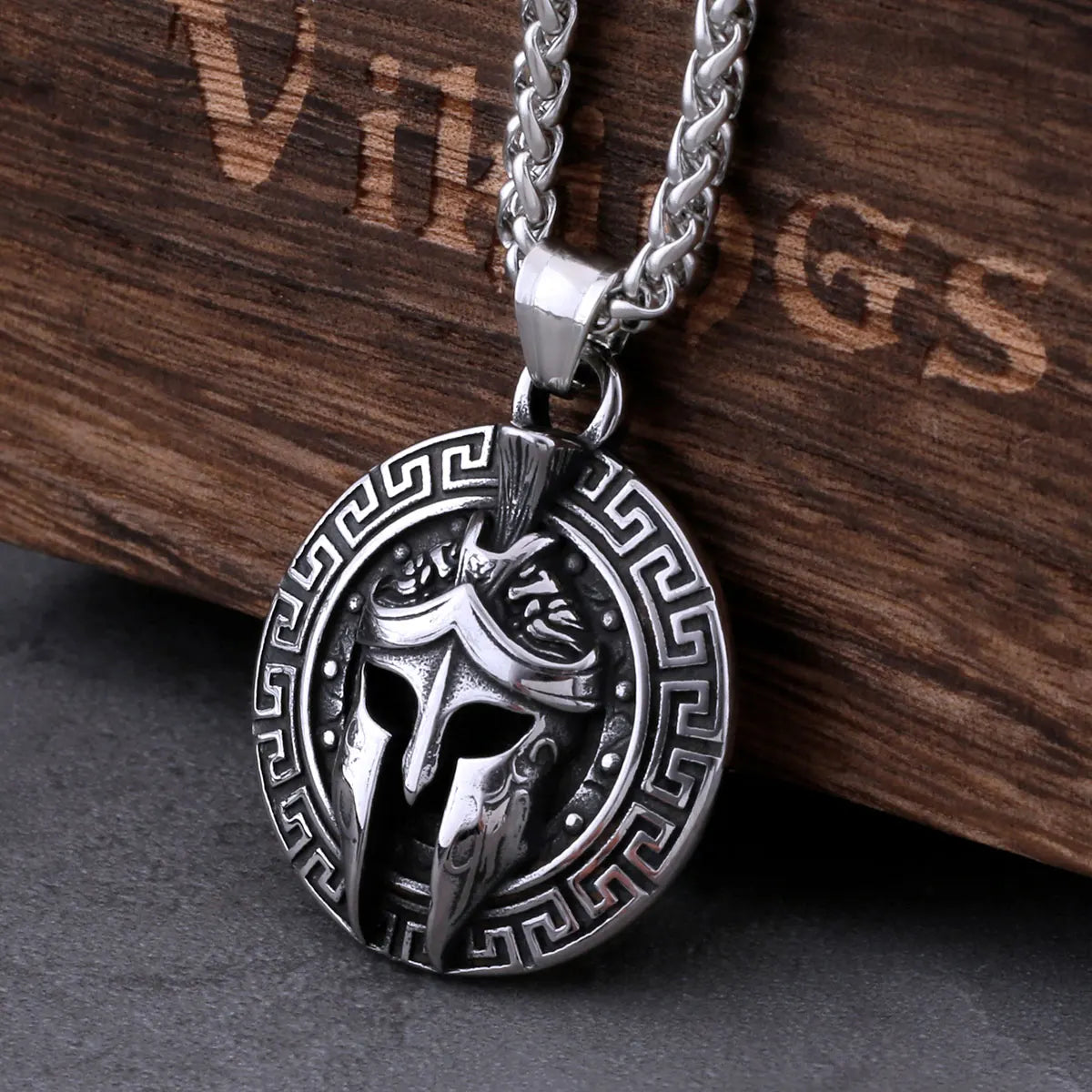 Spartan Warrior Mask Necklace