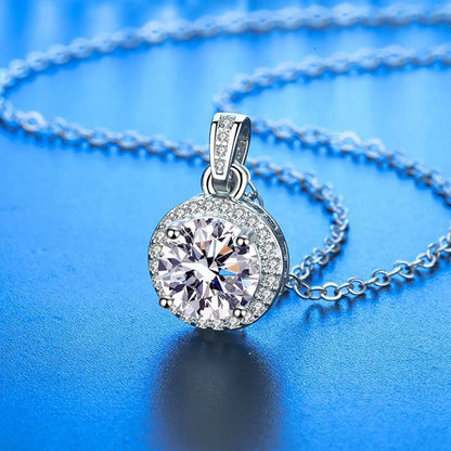S925 Necklace with Real Moissanite