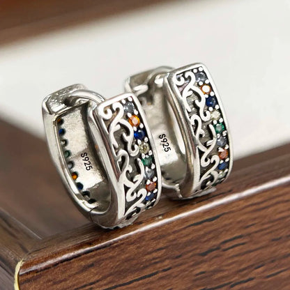 S925 Retro Zircon Earring