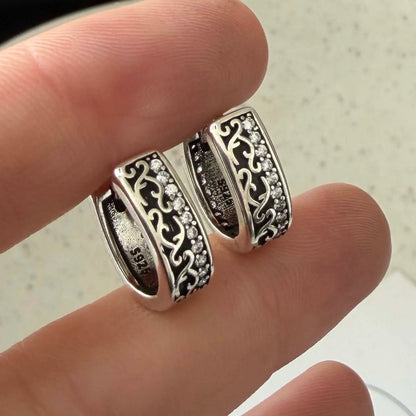 S925 Retro Zircon Earring