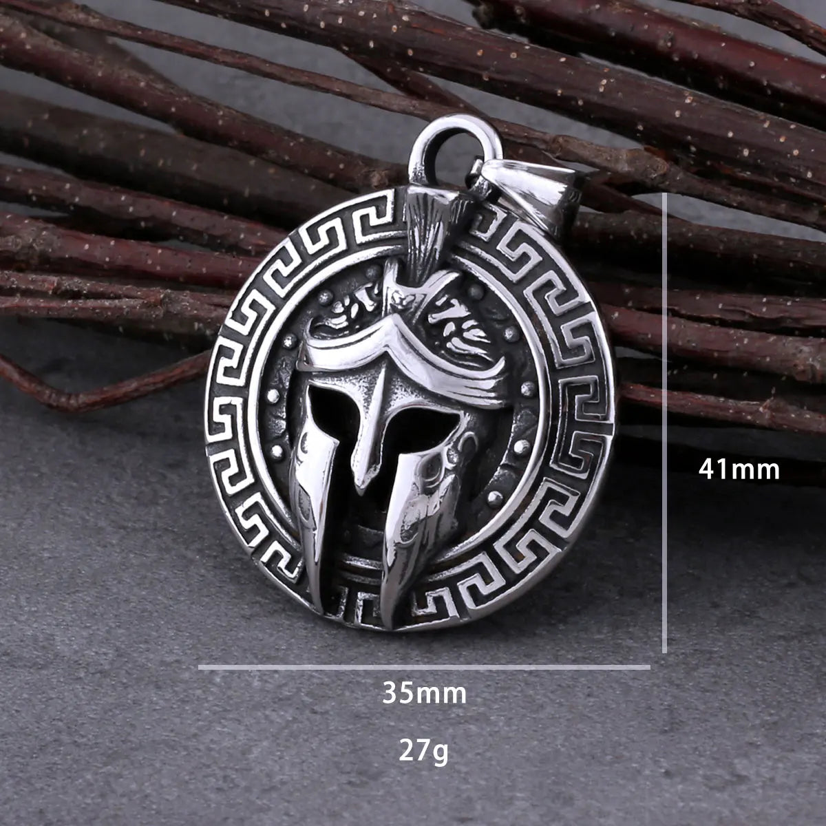 Spartan Warrior Mask Necklace
