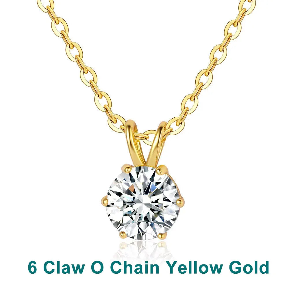 S925 Moissanite Solitaire Pandent